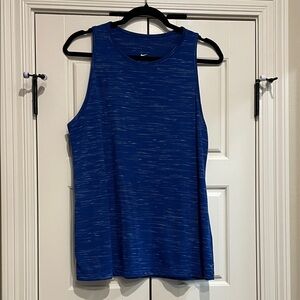 Nike Women's Striped Blue Muscle Tee